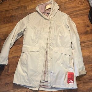 The North Face jacket. Cream/lavender. NWT.